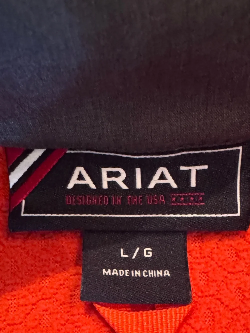 Ariat Women's Charcoal Softshell Jacket with Orange Accents - Picture 4 of 7